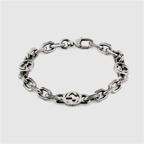 white face silver bracelet gucci